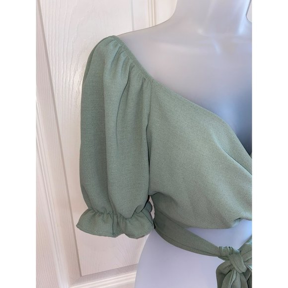 Yaneth Alatorre Tie Waist Crop Top Size Medium - Picture 4 of 6